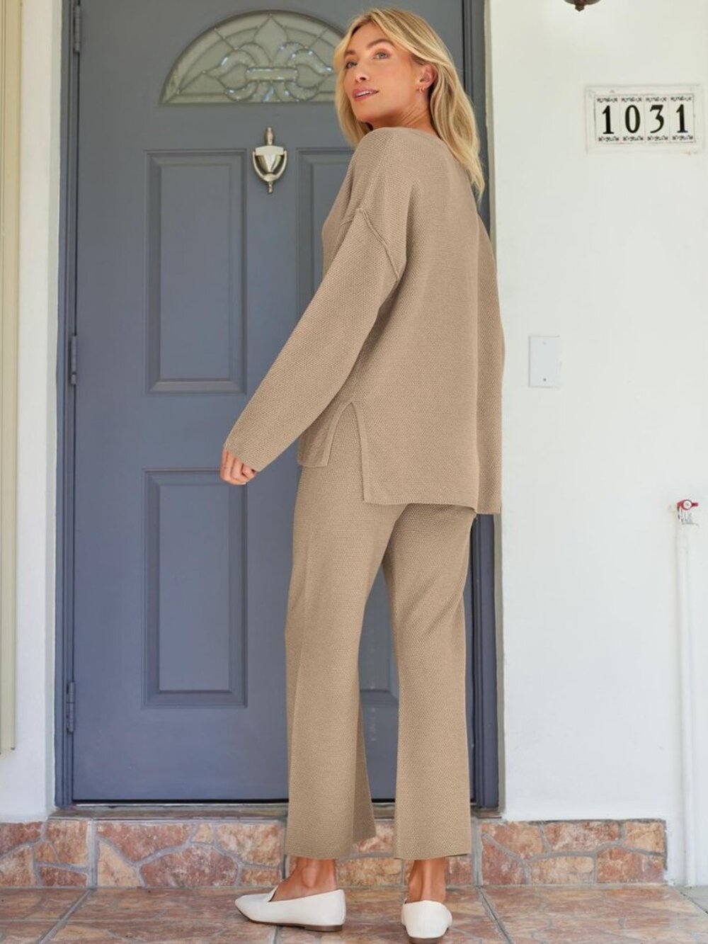 Women's 2 Piece Oversized Slouchy Matching Lounge Sets - Picture 5 of 8